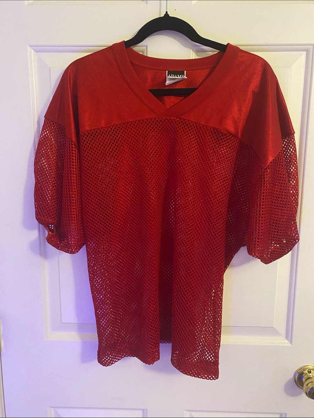 Adams Red Mesh V-Neck Youth Practice Jersey